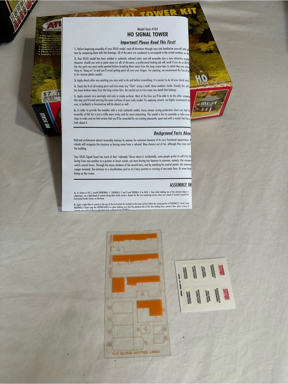 HO Signal Tower Kit Item #704 Atlas Model Railroad Co Inc